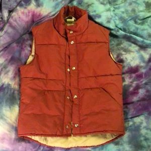Vintage REI Men’s Pufffy Vest burnt red/tan